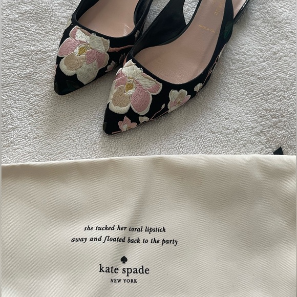 Kate Spade Barnie Embroidered Slingbacks - Picture 6 of 11